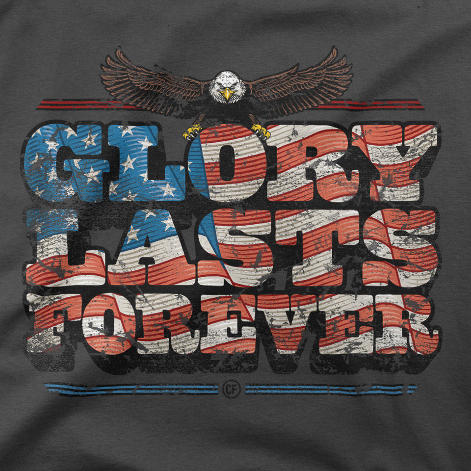 Colt Ford Glory Lasts Forever T-Shirt Design Closeup