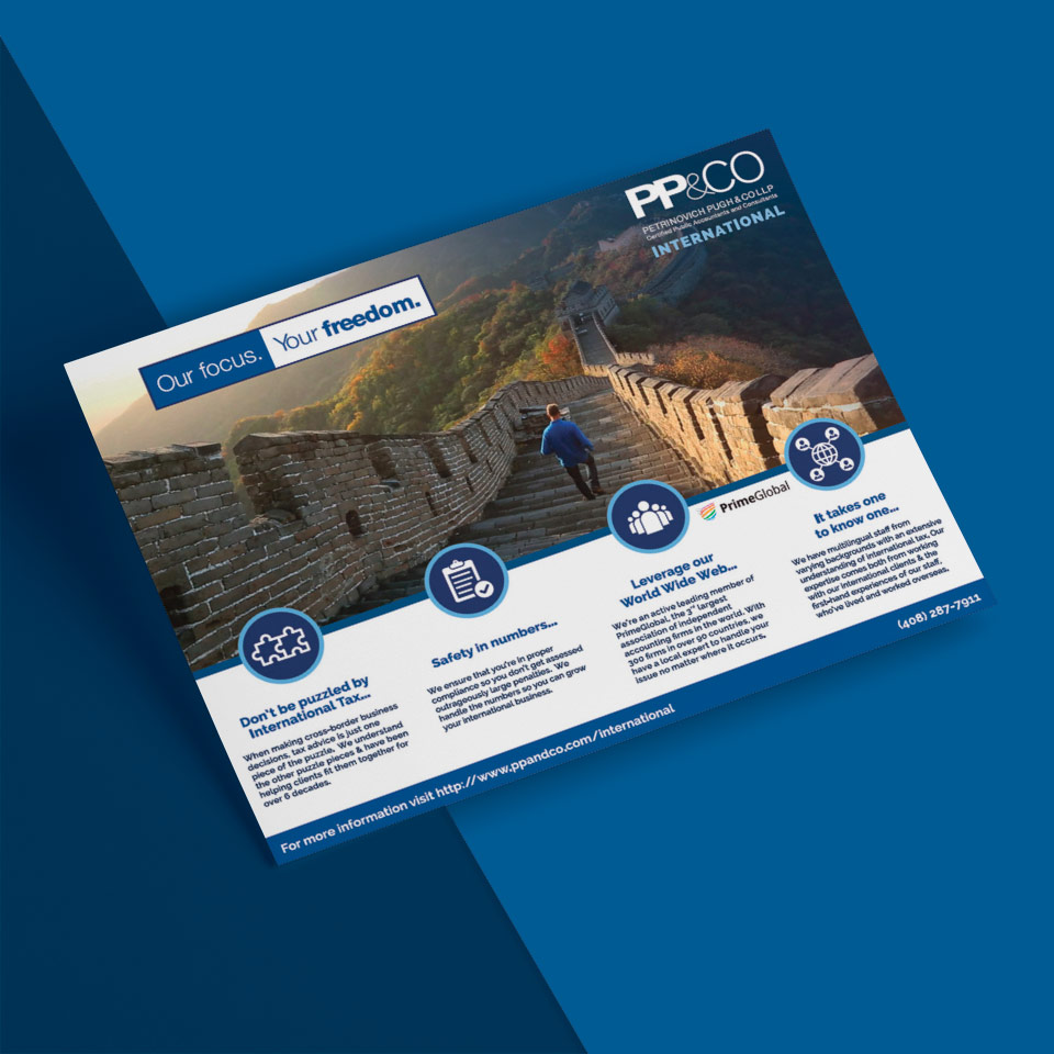 PP&CO International Accounting Flyer Design