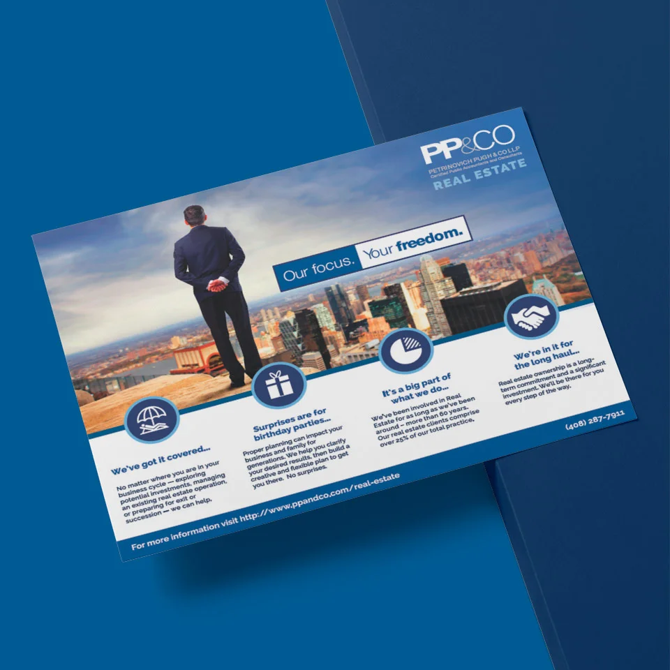 PP&CO Real Estate Accounting Flyer Design
