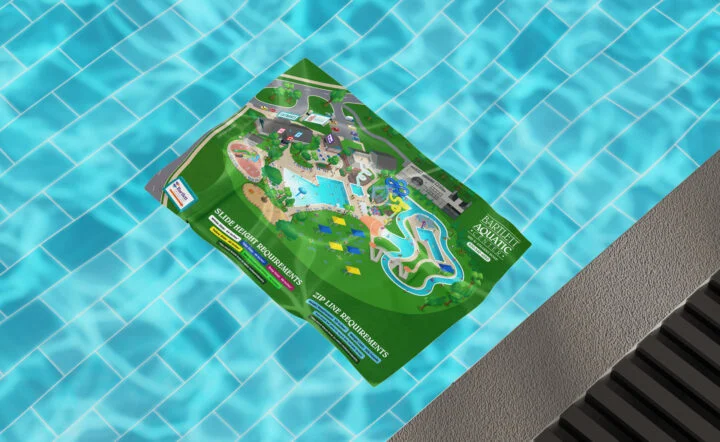 Bartlett Aquatic Center Isometric Map Illustration